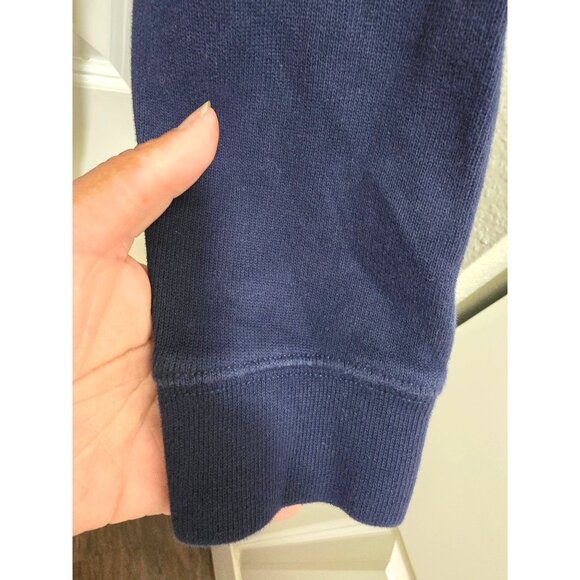 Ralph Lauren Polo Navy Blue 1/4 Zip Pullover Sweater With Red Logo Size L - Picture 4 of 10